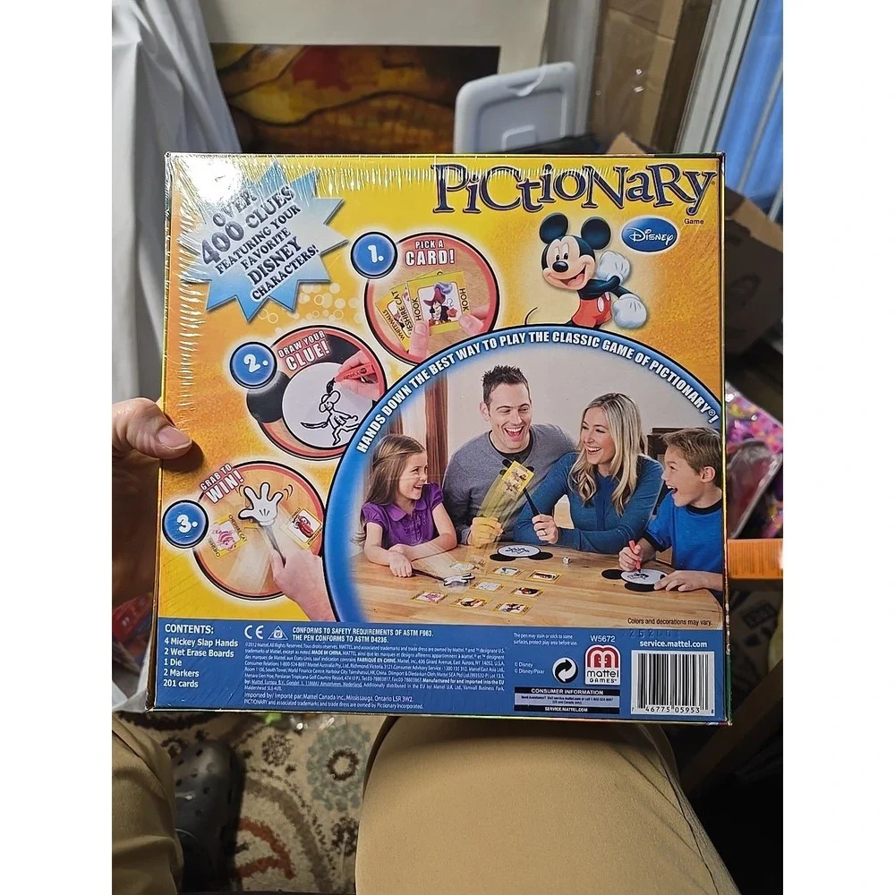 Disney Pictionary Game - 100%  New COMPLETE SEALED- Family Board Games by Mattel